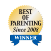Image containing the "Best of Parenting Winner" Seals from 2008 through 2020